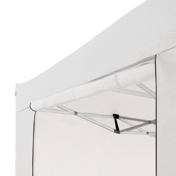 Namiot handlowy - ekspresowy, aluminiowy, 4x6 biały Zeltpro PREMIUM+ ze 4 ścianami, koszem 9