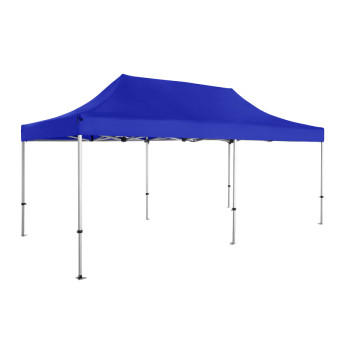 Namiot handlowy - ekspresowy, aluminiowy, 4x6 niebieski Zeltpro PREMIUM+ ze 4 ścianami, koszem 5
