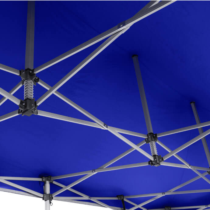 Namiot handlowy - ekspresowy, aluminiowy, 4x6 niebieski Zeltpro PREMIUM+ ze 4 ścianami, koszem 8