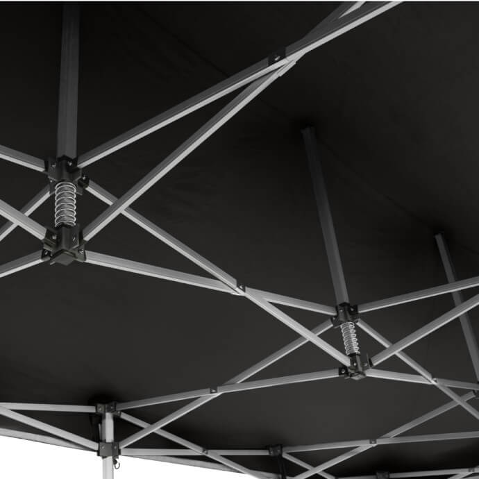 Namiot handlowy - ekspresowy, aluminiowy, 4x6 czarny Zeltpro PREMIUM+ 8