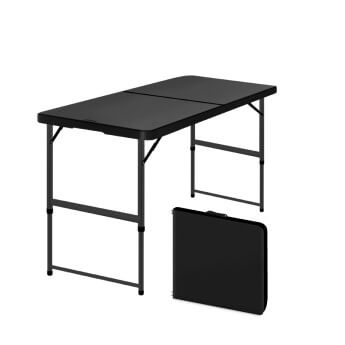 Stół cateringowy składany 120 cm czarny 1