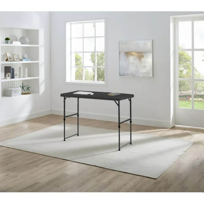 Stół cateringowy składany 120 cm czarny 10