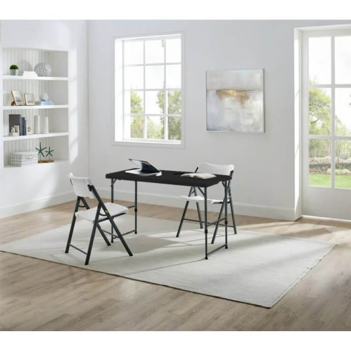 Stół cateringowy składany 120 cm czarny 11