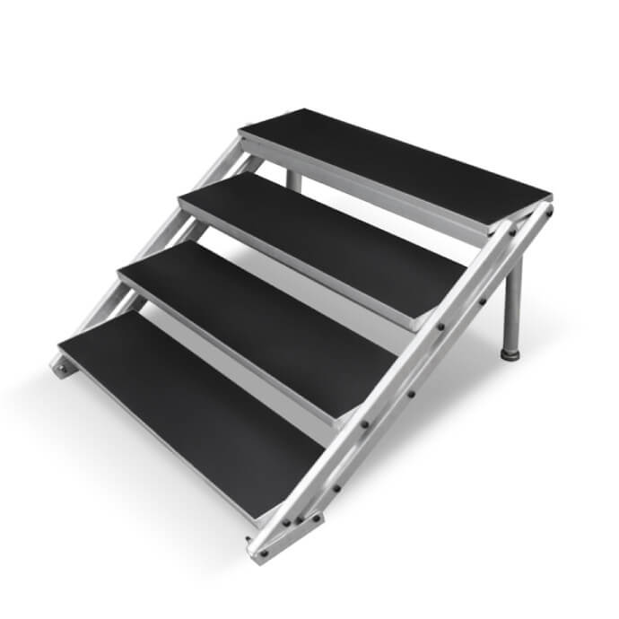 Regulowane aluminiowe schody do podestu 60-100 cm (4 stopnie) 1