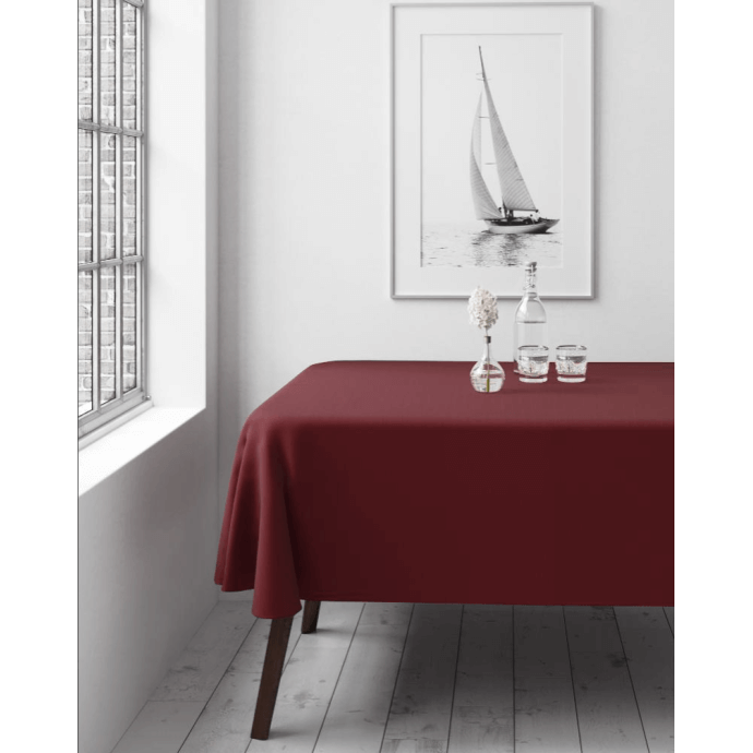 Obrus plamoodporny prostokątny Restly bordowy 150x150 1
