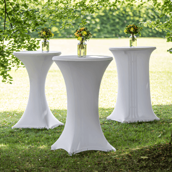 Pokrowiec na stolik koktajlowy, Restly biały 110x60 3