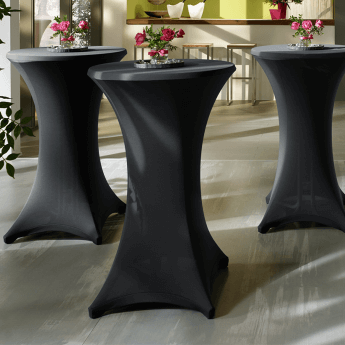 Pokrowiec na stolik koktajlowy, Restly czarny 110x60 2