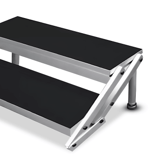 Regulowane aluminiowe schody do podestu 40-60 cm (2 stopnie) 4