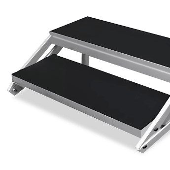 Regulowane aluminiowe schody do podestu 40-60 cm (2 stopnie) 5
