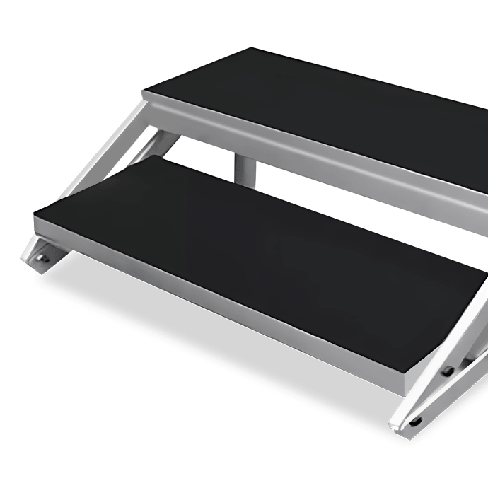 Regulowane aluminiowe schody do podestu 40-60 cm (2 stopnie) 5