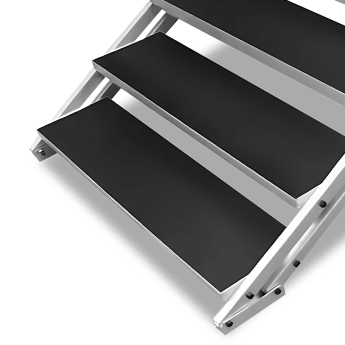 Regulowane aluminiowe schody do podestu 60-100 cm (4 stopnie) 4