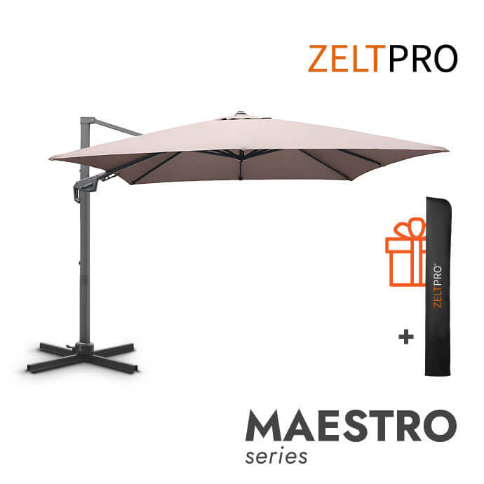 Parasol ogrodowy (pokrowiec w zestawie) Maestro Taupe 1