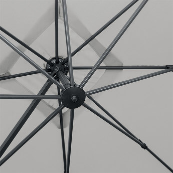 Parasol ogrodowy z podstawą (pokrowiec w zestawie) Maestro Light Grey 15