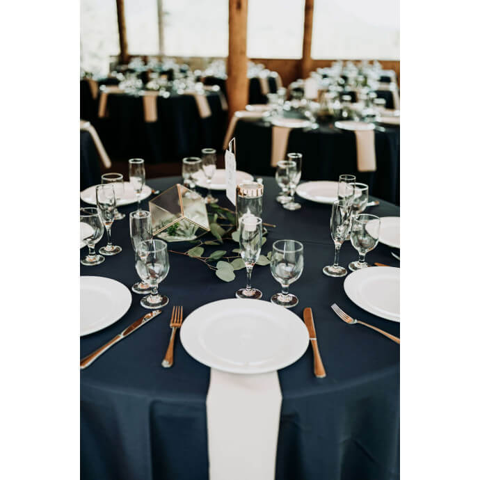 Obrus plamoodporny okrągły Restly czarny D150 3