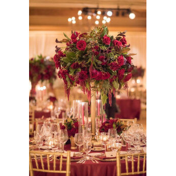 Obrus plamoodporny okrągły Restly bordowy D150 3