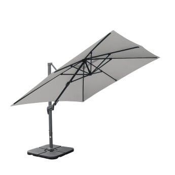 Parasol ogrodowy z podstawą Solid (pokrowiec w zestawie) Maestro Light Grey 13