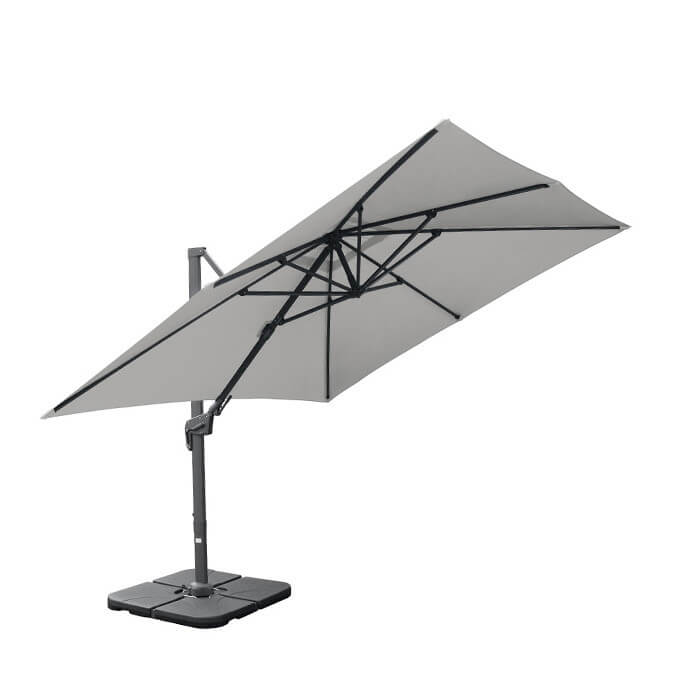 Parasol ogrodowy z podstawą Solid (pokrowiec w zestawie) Maestro Light Grey 13