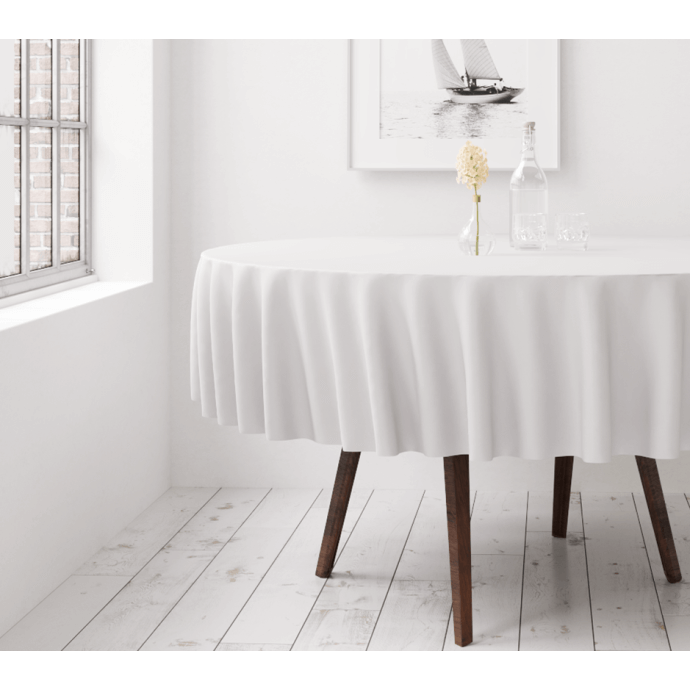 Obrus okrągły Restly biały D150 1