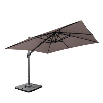 Parasol ogrodowy z podstawą Solid (pokrowiec w zestawie) Maestro Taupe 13