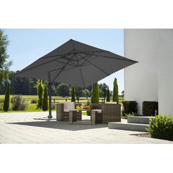 Parasol ogrodowy z podstawą Solid Comfort Antracytowy 18