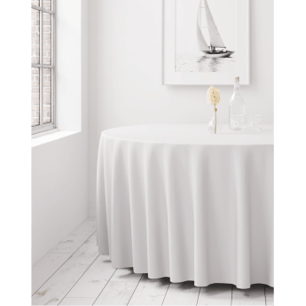 Obrus plamoodporny okrągły biały D290 5