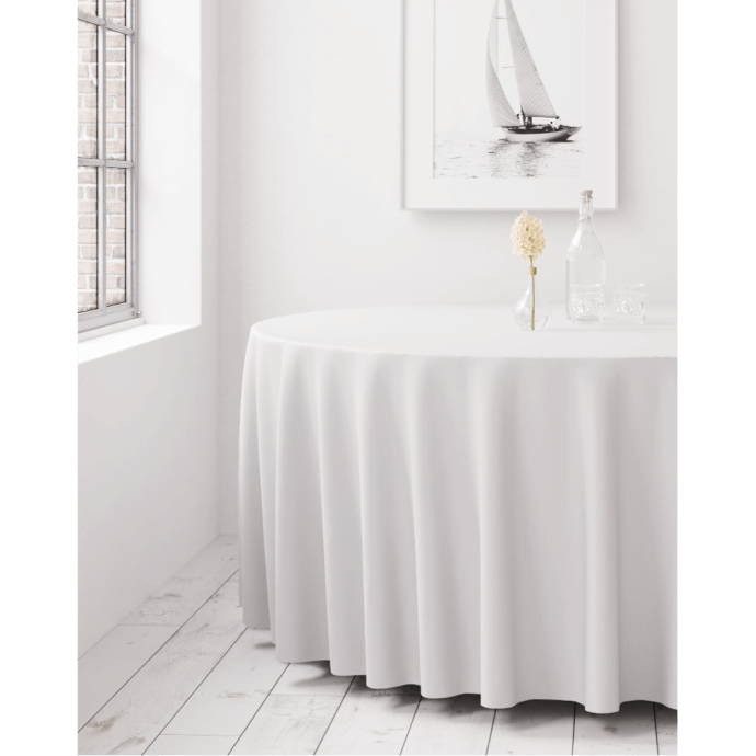 Obrus plamoodporny okrągły biały D290 5