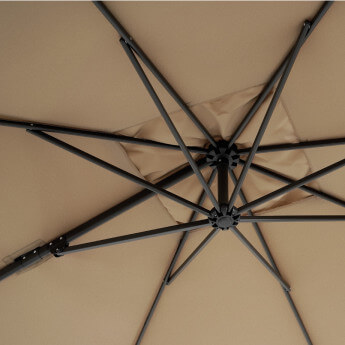 Parasol ogrodowy z podstawą Solid i pokrowiec Comfort Taupe 9