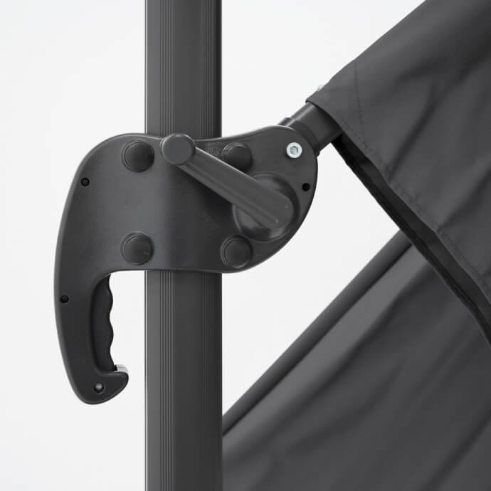 Parasol ogrodowy z podstawą Solid i pokrowiec Comfort Antracytowy 7