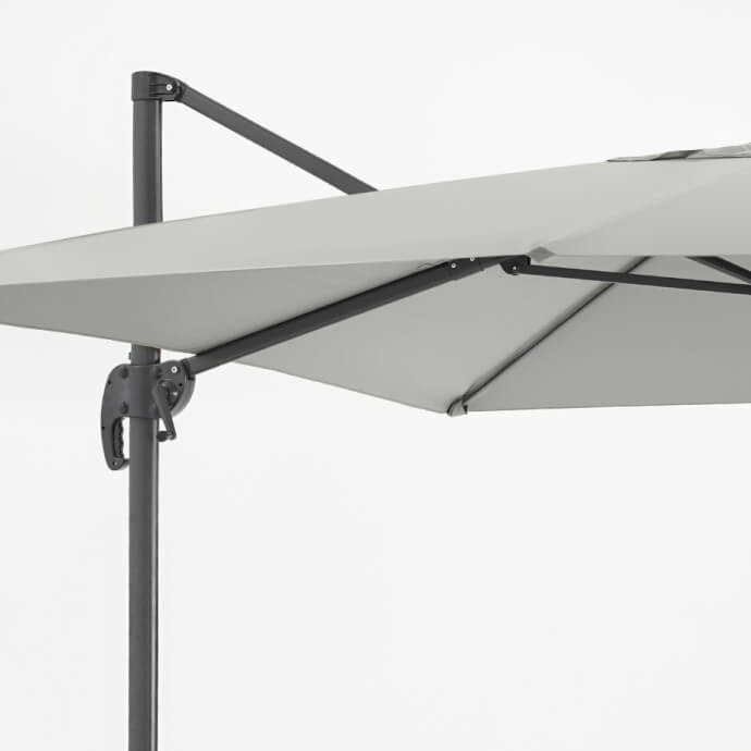 Parasol ogrodowy z podstawą Solid i pokrowiec Comfort Light Grey 4