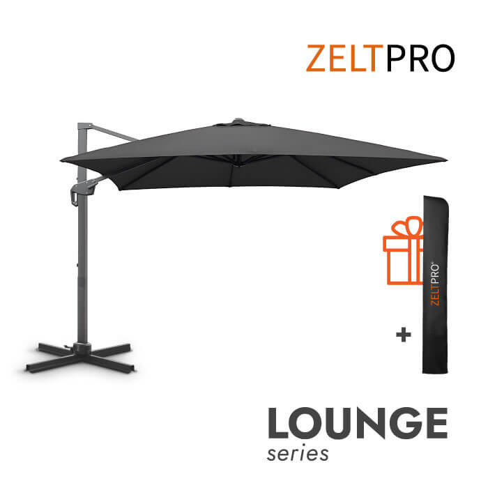 Parasol ogrodowy (pokrowiec w zestawie) Lounge Antracytowy 1