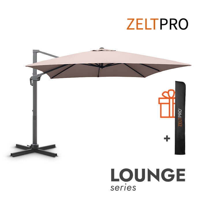 Parasol ogrodowy (pokrowiec w zestawie) Lounge Taupe 1