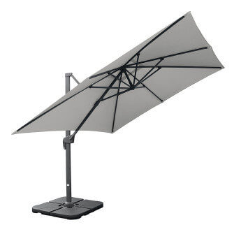Parasol ogrodowy (pokrowiec w zestawie) Lounge Light Grey 13