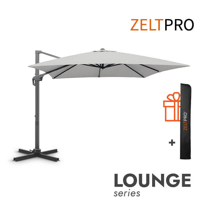 Parasol ogrodowy (pokrowiec w zestawie) Lounge Light Grey 1