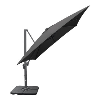 Parasol ogrodowy z podstawą Solid (pokrowiec w zestawie) Lounge Antracytowy 11
