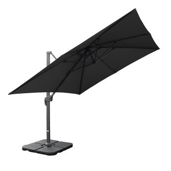 Parasol ogrodowy z podstawą Solid (pokrowiec w zestawie) Lounge Antracytowy 12