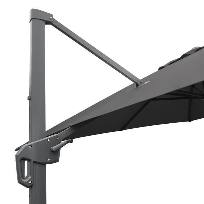 Parasol ogrodowy z podstawą Solid (pokrowiec w zestawie) Lounge Antracytowy 8