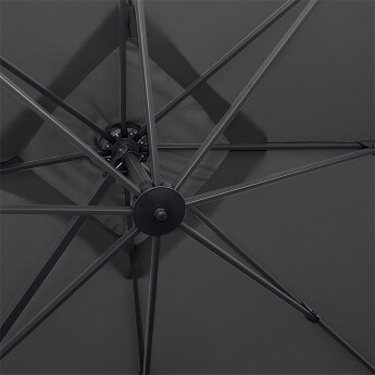 Parasol ogrodowy z podstawą Solid (pokrowiec w zestawie) Lounge Antracytowy 15