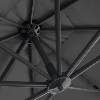 Parasol ogrodowy z podstawą Solid (pokrowiec w zestawie) Lounge Antracytowy 5
