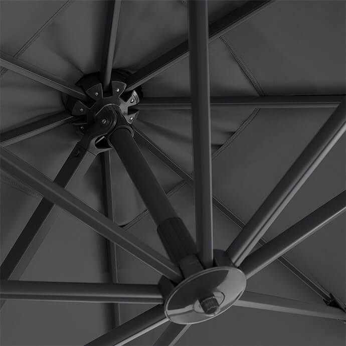 Parasol ogrodowy z podstawą Solid (pokrowiec w zestawie) Lounge Antracytowy 5