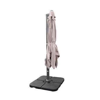 Parasol ogrodowy z podstawą Solid (pokrowiec w zestawie) Lounge Taupe 11