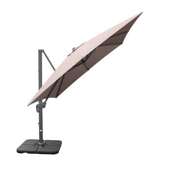 Parasol ogrodowy z podstawą Solid (pokrowiec w zestawie) Lounge Taupe 12