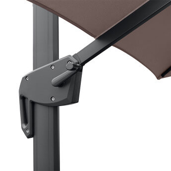 Parasol ogrodowy z podstawą Solid (pokrowiec w zestawie) Lounge Taupe 4