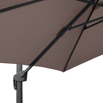 Parasol ogrodowy z podstawą Solid (pokrowiec w zestawie) Lounge Taupe 7