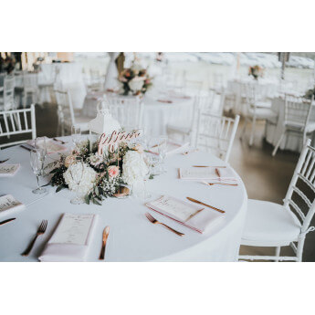 Obrus plamoodporny okrągły biały D320 3