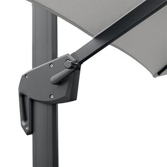 Parasol ogrodowy z podstawą Solid (pokrowiec w zestawie) Lounge Light Grey 4