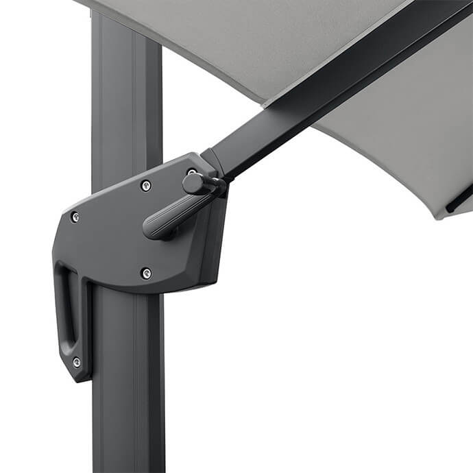 Parasol ogrodowy z podstawą Solid (pokrowiec w zestawie) Lounge Light Grey 4