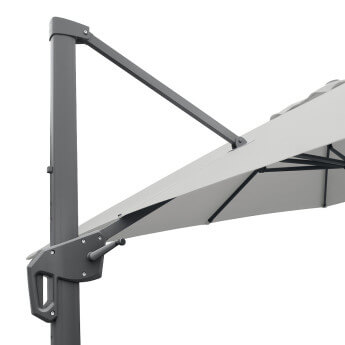 Parasol ogrodowy z podstawą Solid (pokrowiec w zestawie) Lounge Light Grey 7