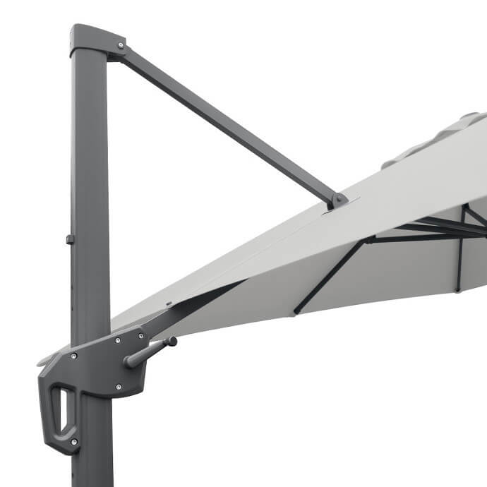 Parasol ogrodowy z podstawą Solid (pokrowiec w zestawie) Lounge Light Grey 7