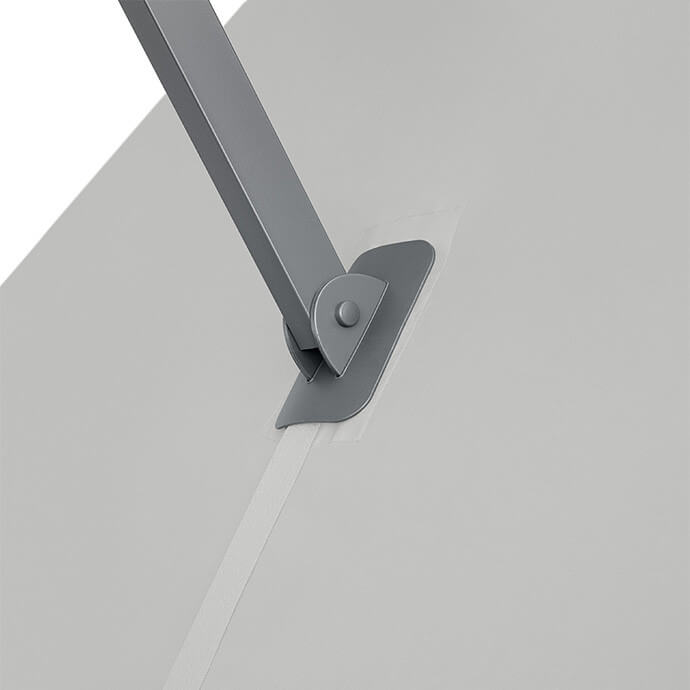 Parasol ogrodowy z podstawą Solid (pokrowiec w zestawie) Lounge Light Grey 5