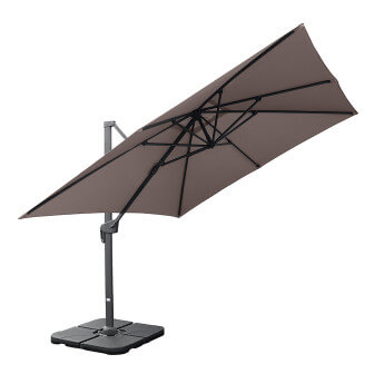 Parasol ogrodowy z podstawą (pokrowiec w zestawie) Lounge Taupe 13